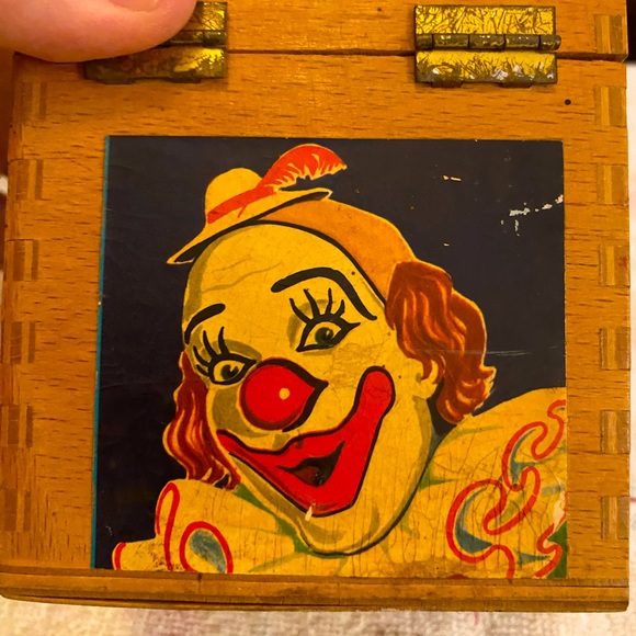rare clown cirque culbuto poussah celluloïd fond bureau d